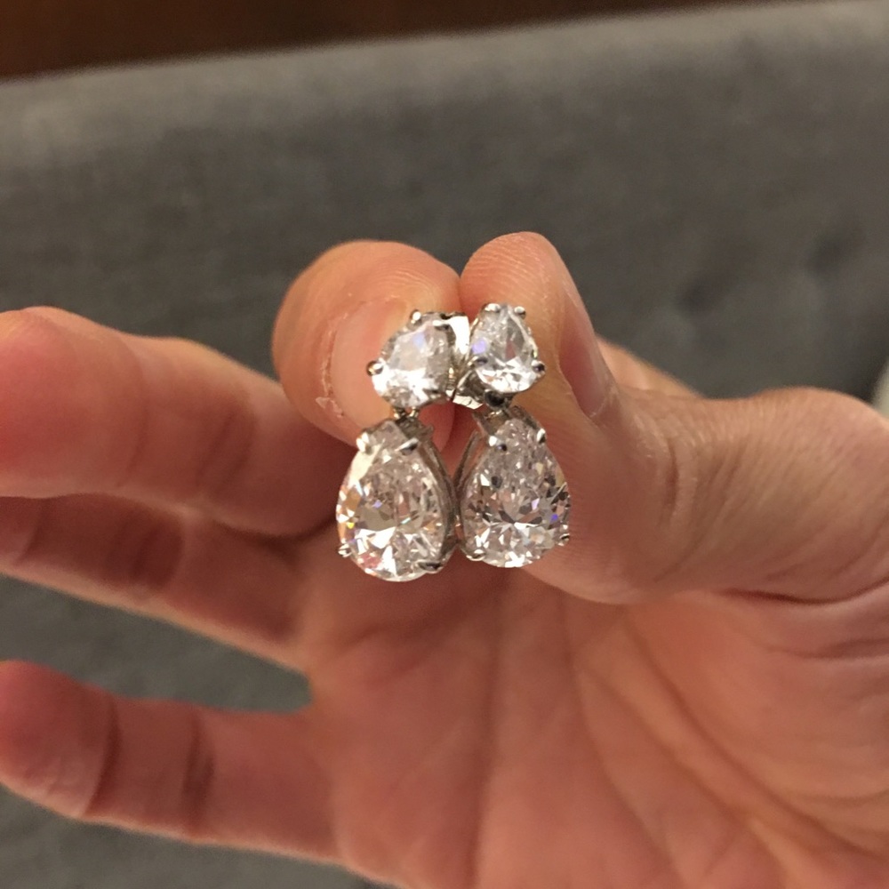 Crystal tear drop earrings